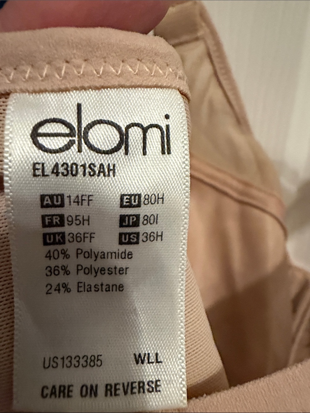 Elomi Nude Full Support Bra in Light Beige - Picture 3 of 5